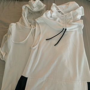 2 Fabletics white hoodies size L